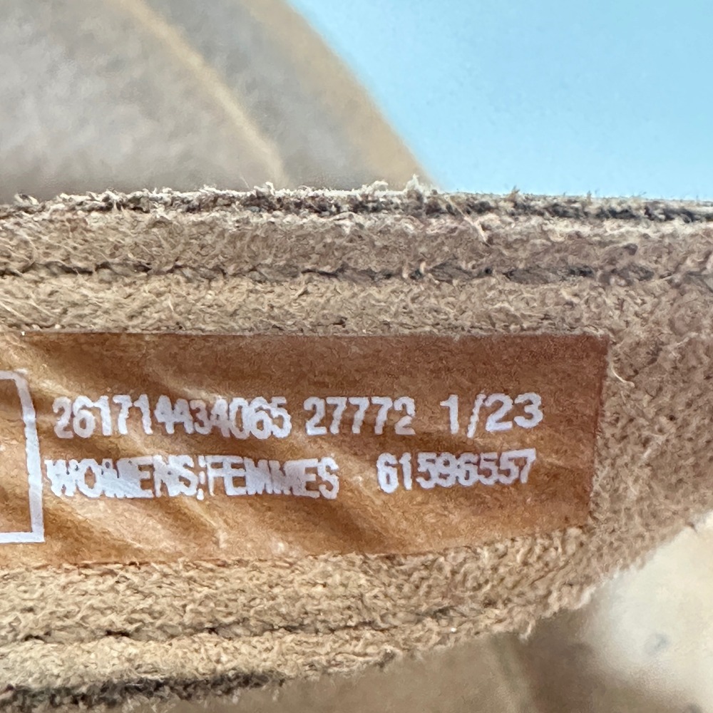 Clarks Womens Eleri Rae Leather Criss Cross Shoes Size 9 Cork Wedge Heel Sandals - Picture 13 of 13